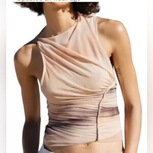 Zara Beige Sleeveless Top